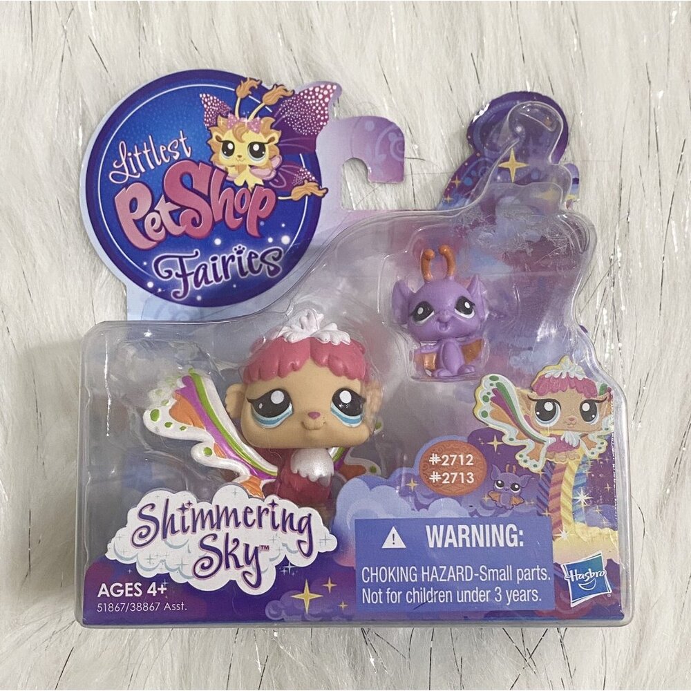 Littlest Pet Shop # 2712 2713 Shimmering Sky Fairy Rain Prism NIB New